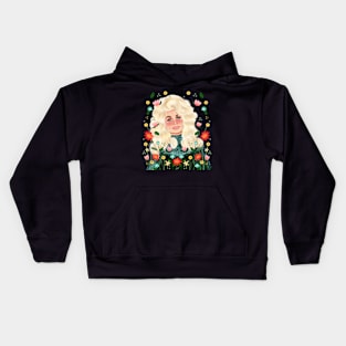 Dolly Parton In the Garden Kids Hoodie